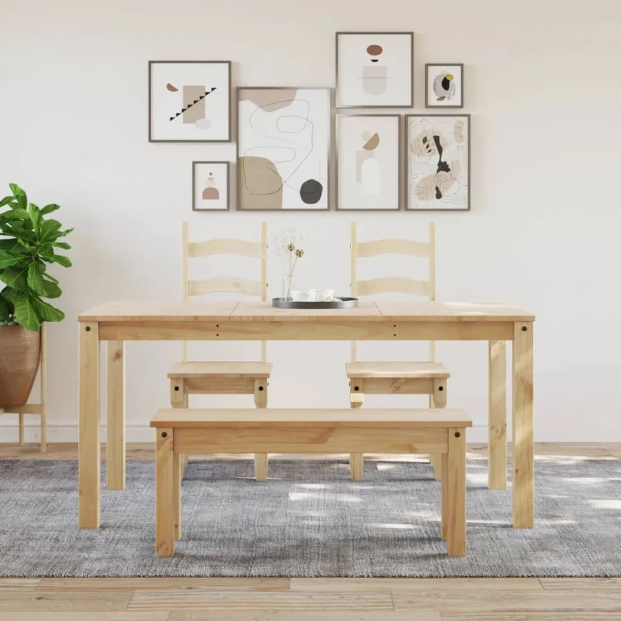 Banc à manger PANAMA 105x30x45 cm bois massif de pin - 3