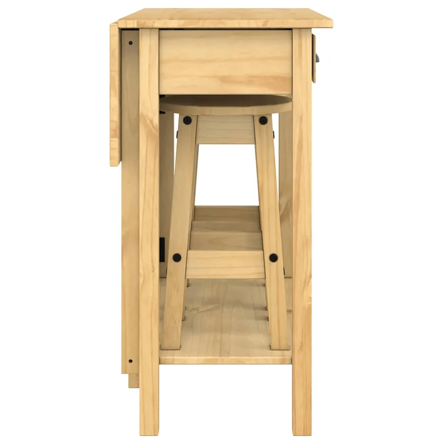 Ensemble de bar 3 pcs bois de pin massif - 10
