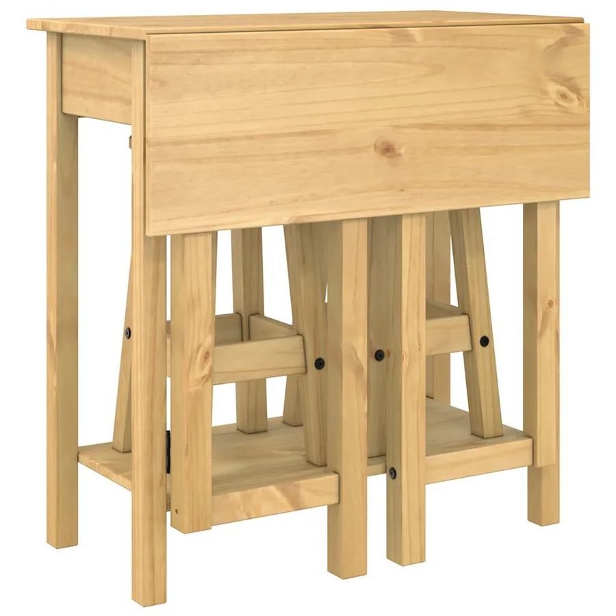 Ensemble de bar 3 pcs bois de pin massif - 11
