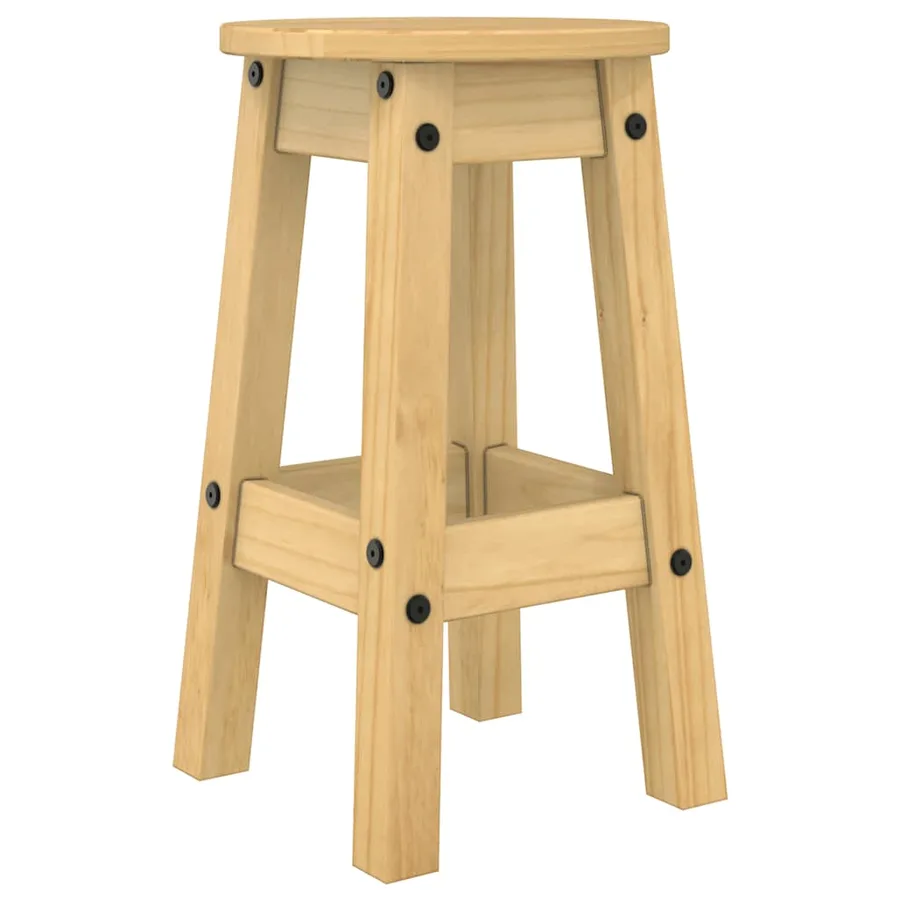 Ensemble de bar 3 pcs bois de pin massif - 6