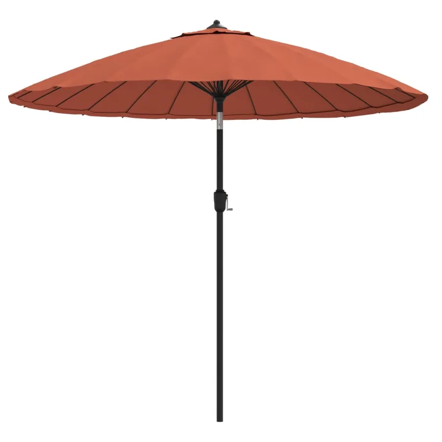 Parasol d'extérieur et mât avec aluminium 270 cm terre cuite - 2