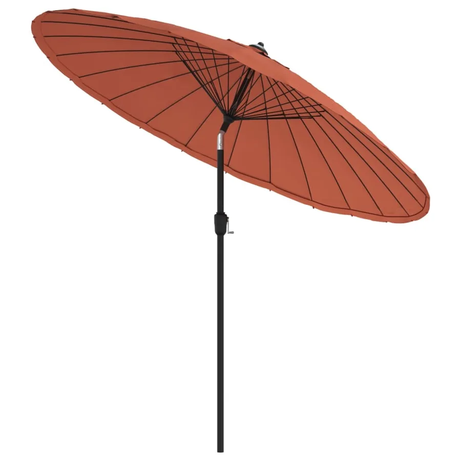 Parasol d'extérieur et mât avec aluminium 270 cm terre cuite - 3