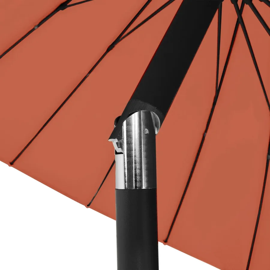 Parasol d'extérieur et mât avec aluminium 270 cm terre cuite - 6