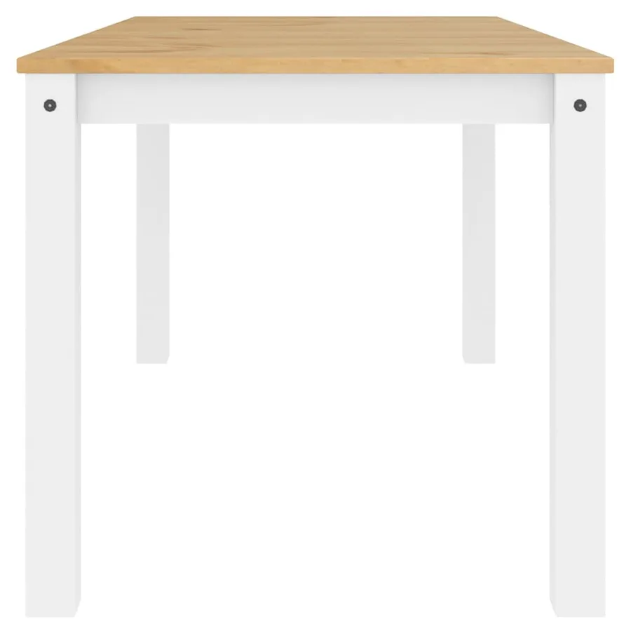 Table à manger PANAMA blanc 160x80x75 cm bois massif de pin - 5