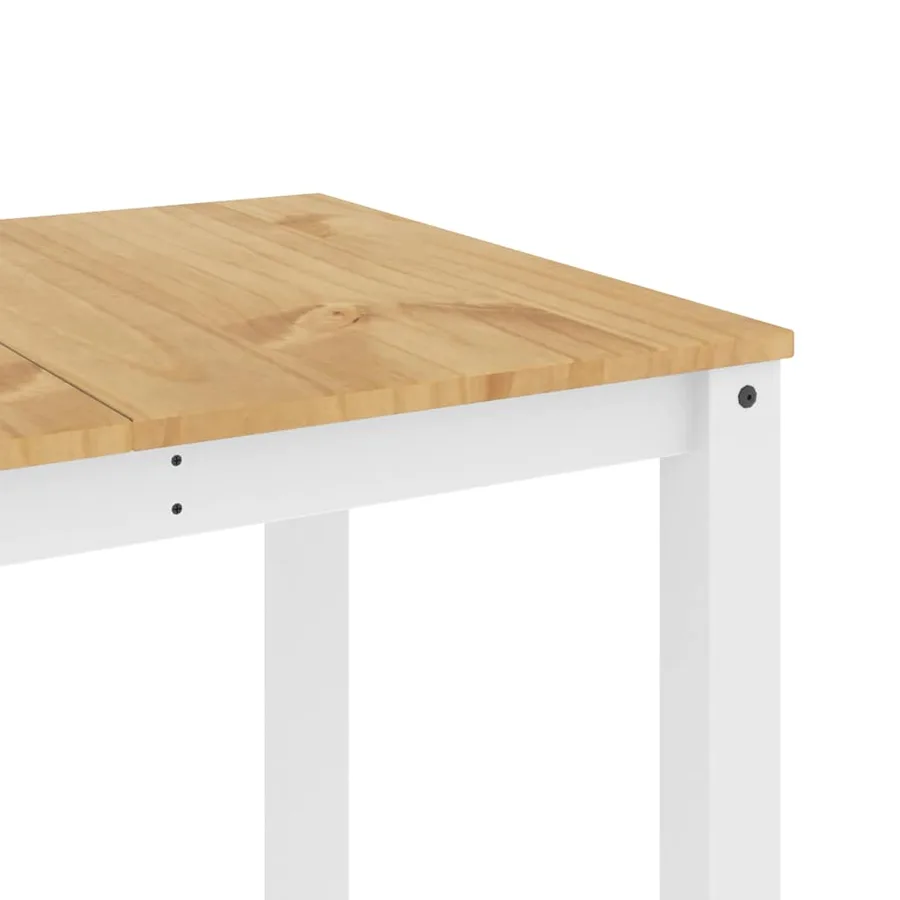 Table à manger PANAMA blanc 160x80x75 cm bois massif de pin - 7