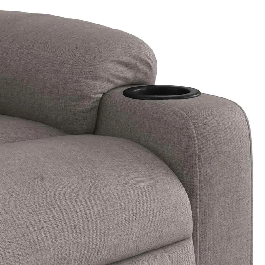 Fauteuil inclinable électrique taupe tissu - 12