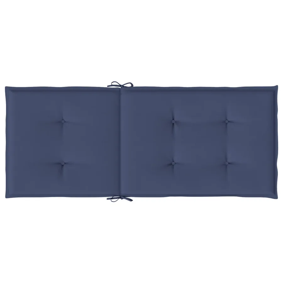 Coussins de chaise à dossier haut lot de 6 bleu marine tissu - 7
