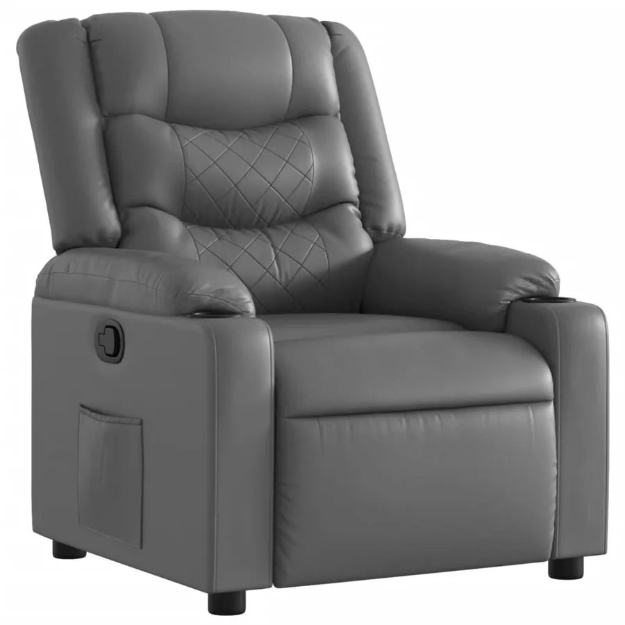 Fauteuil inclinable Gris Similicuir - 2