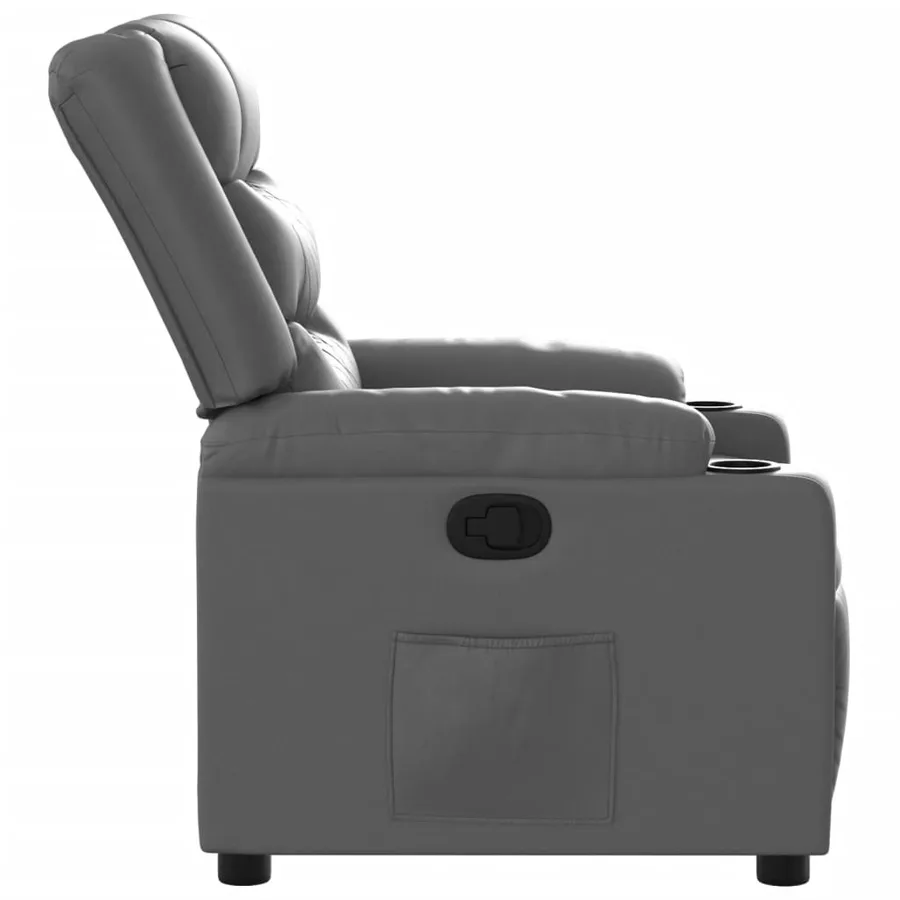 Fauteuil inclinable Gris Similicuir - 7