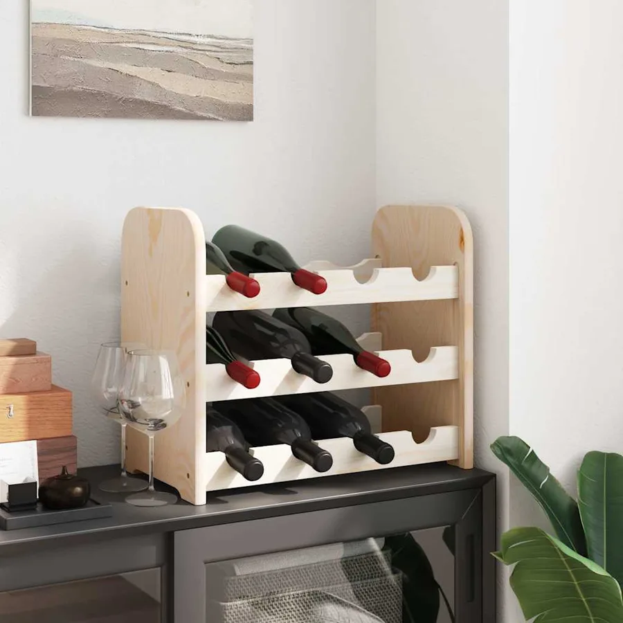 Casier à vin 43x25x37 cm bois de pin massif - 3