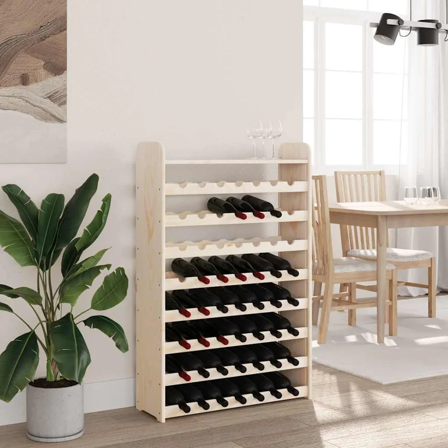 Casier à vin avec panneau supérieur bois de pin massif - 3