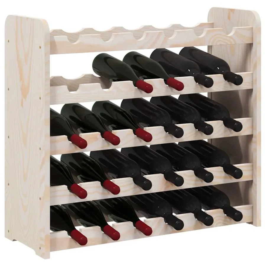 Casier à vin 67,5x25x60 cm Bois de pin massif - 4