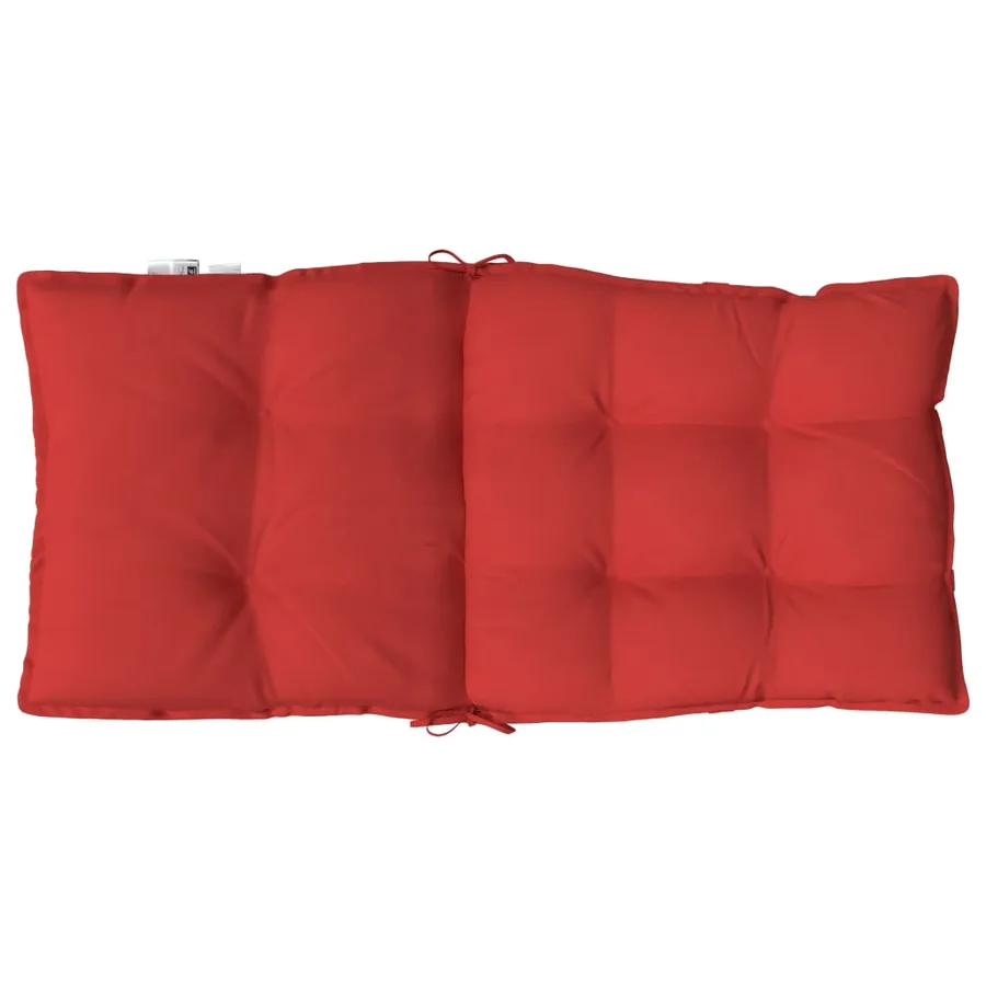Coussins de chaise à dossier bas lot de 4 rouge tissu oxford - 7