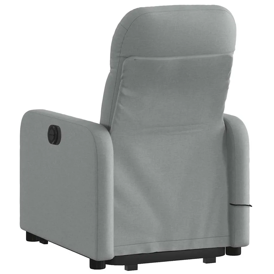 Fauteuil de massage inclinable Gris clair Tissu - 5