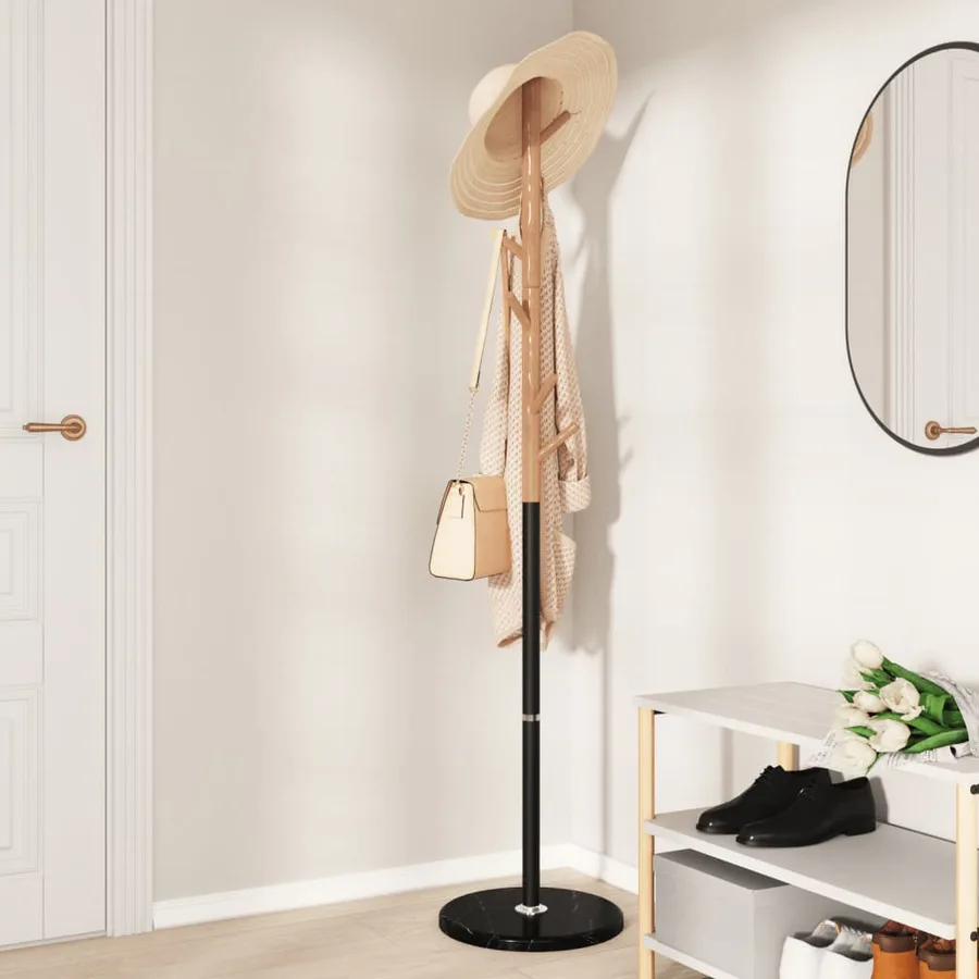 Porte-manteau noir 172 cm fer enduit de poudre - 3