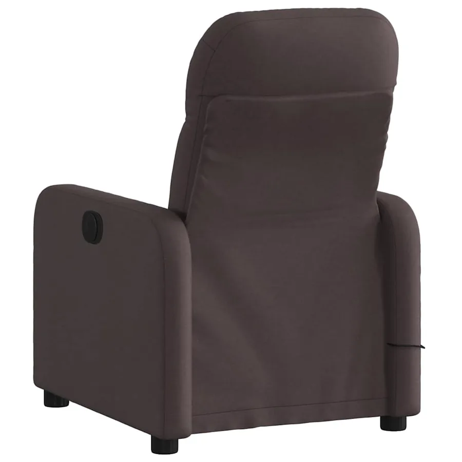 Fauteuil de massage inclinable Marron foncé Tissu - 4