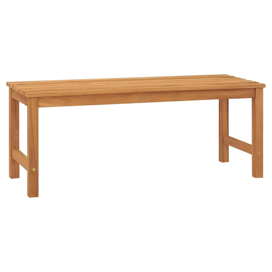 Banc de jardin 114 cm bois de teck solide - 2