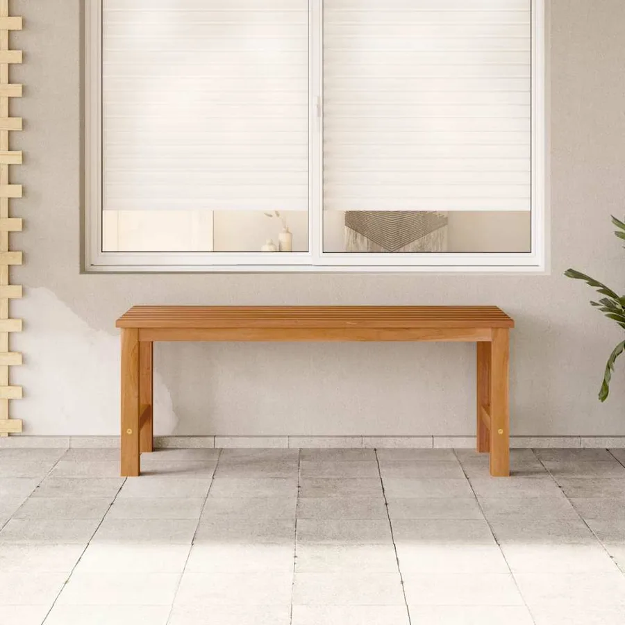 Banc de jardin 114 cm bois de teck solide - 3