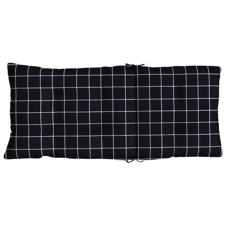 Coussins de chaise à dossier haut lot de 6 motif carreaux noir - 7