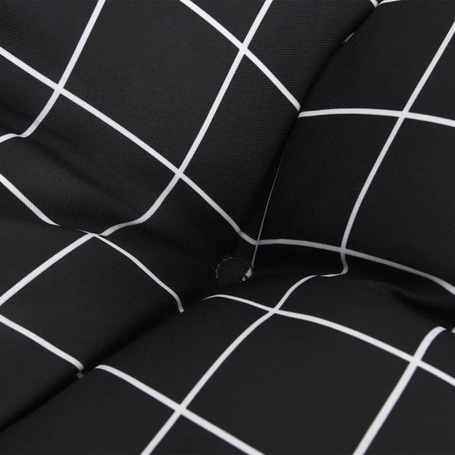 Coussins de chaise à dossier haut lot de 6 motif carreaux noir - 8