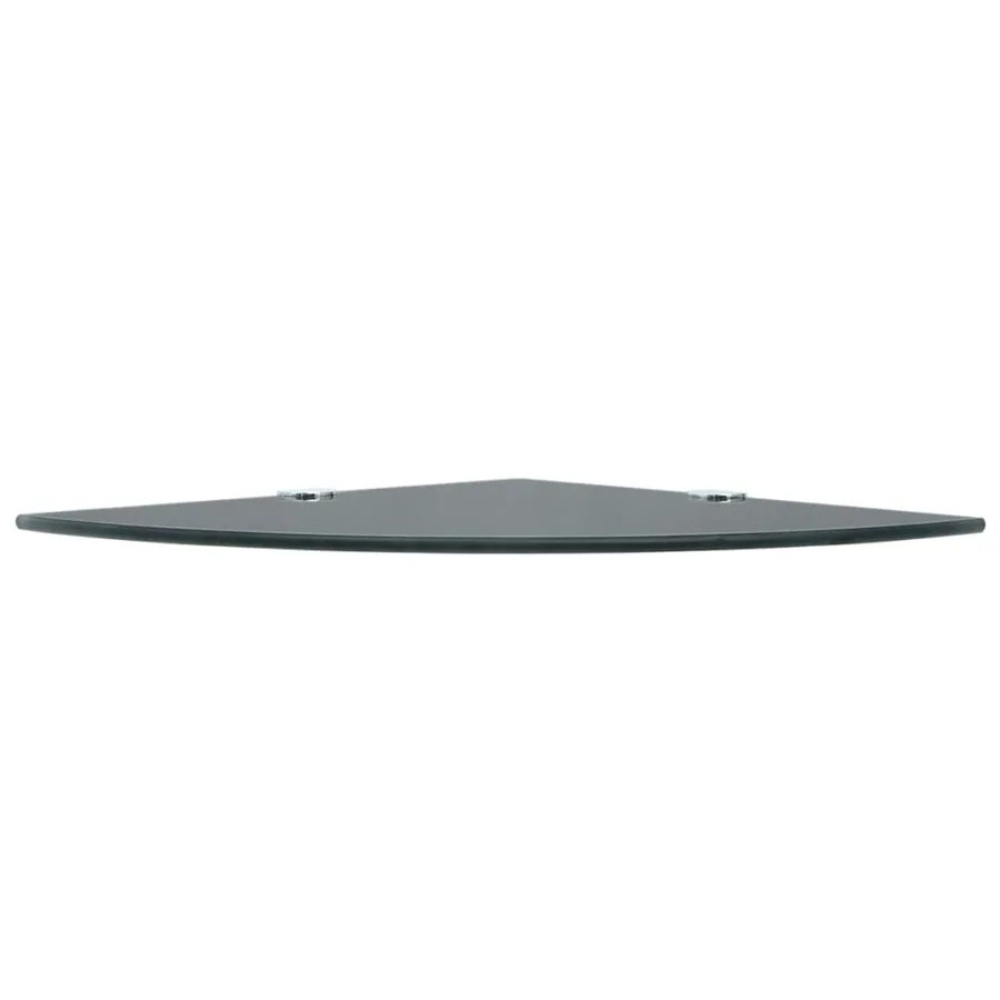 Étagère de coin avec supports chromés Verre Noir 25 x 25 cm - 3