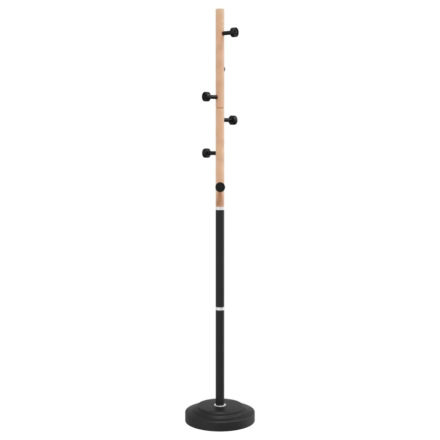 Porte-manteau noir 177 cm fer enduit de poudre - 4
