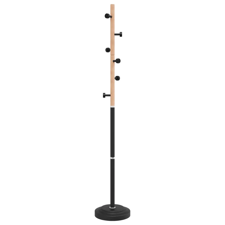 Porte-manteau noir 177 cm fer enduit de poudre - 5
