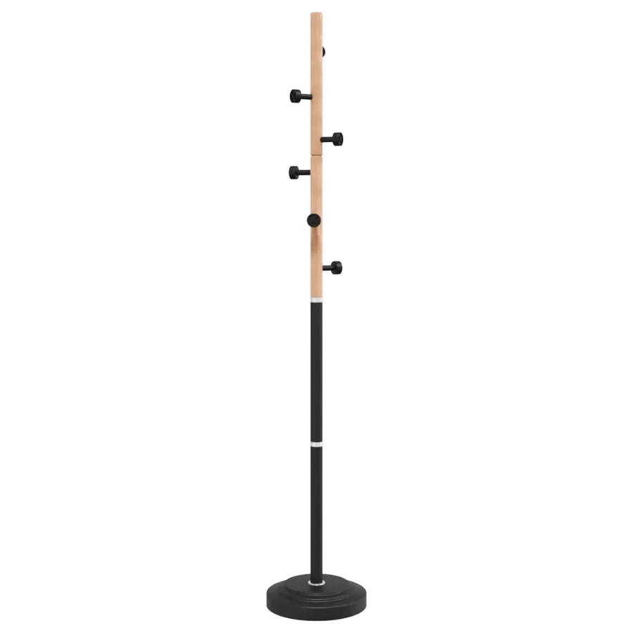 Porte-manteau noir 177 cm fer enduit de poudre - 6