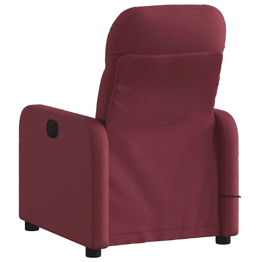 Fauteuil de massage inclinable électrique Rouge bordeaux Tissu - 5