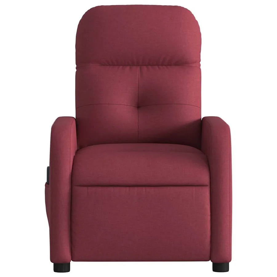 Fauteuil de massage inclinable électrique Rouge bordeaux Tissu - 9