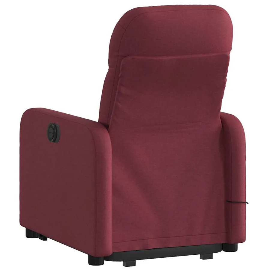 Fauteuil inclinable de massage électrique Rouge bordeaux Tissu - 5