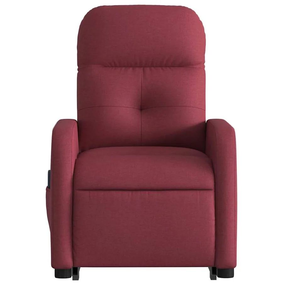 Fauteuil inclinable de massage électrique Rouge bordeaux Tissu - 9