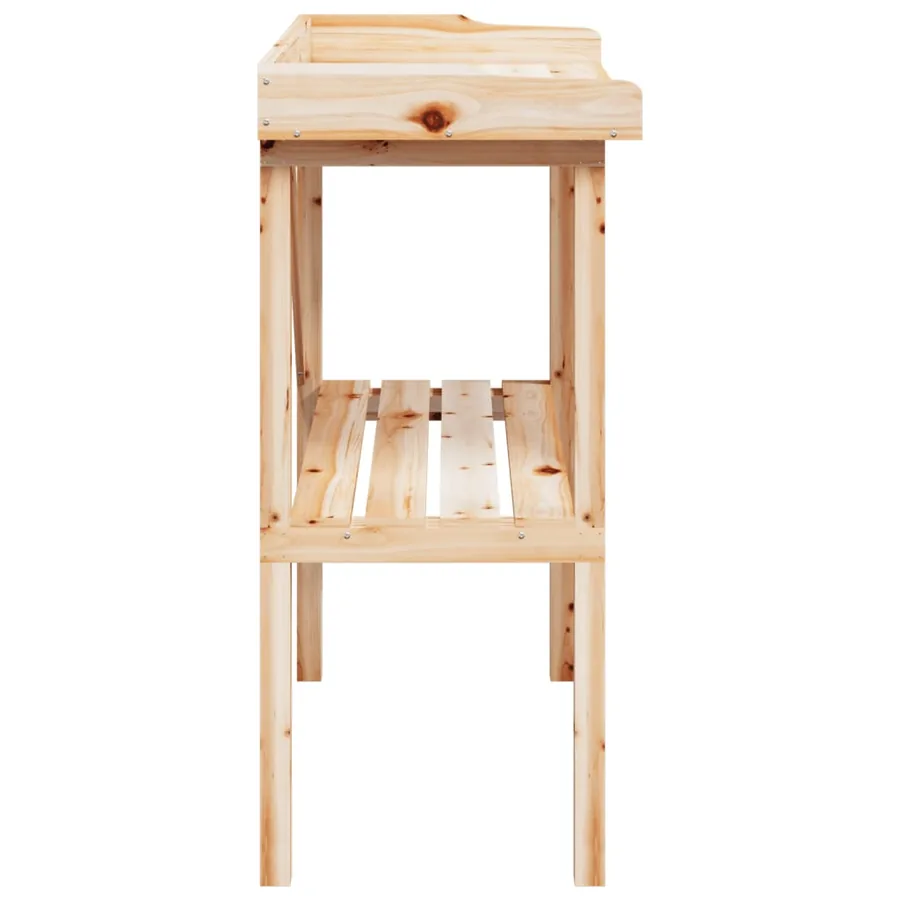 Table à plantes avec étagère 78x38x82,5 cm bois de sapin solide - 5