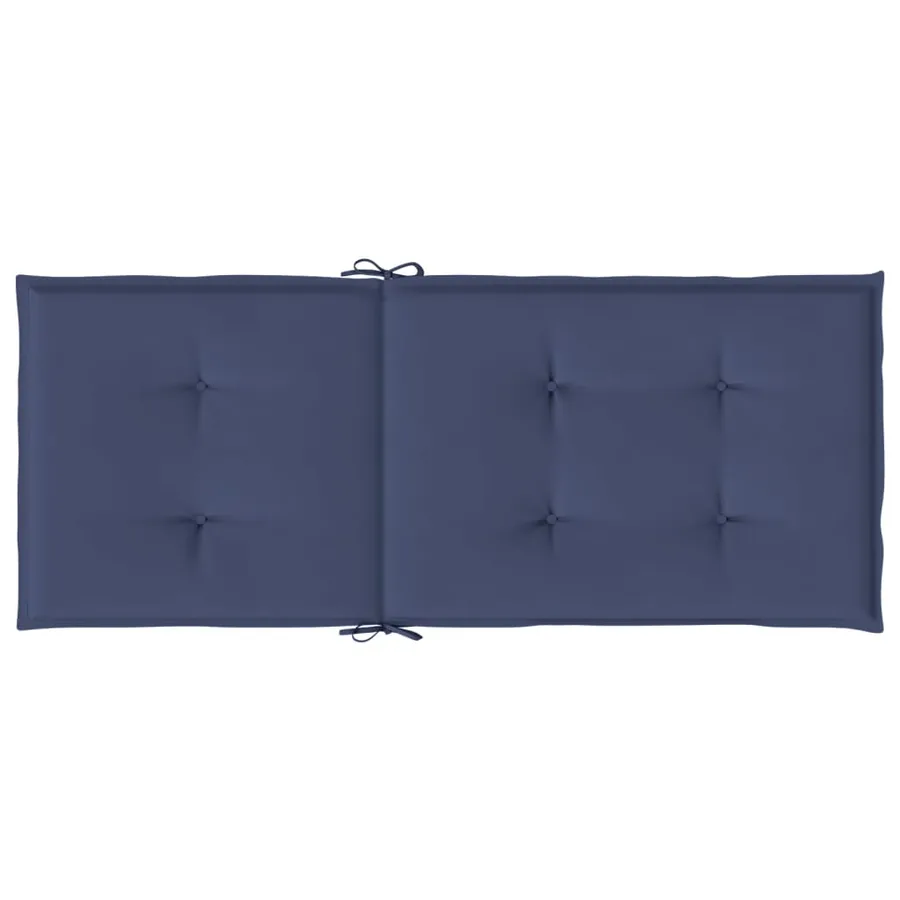 Coussins de chaise à dossier haut lot de 2 bleu marine tissu - 7
