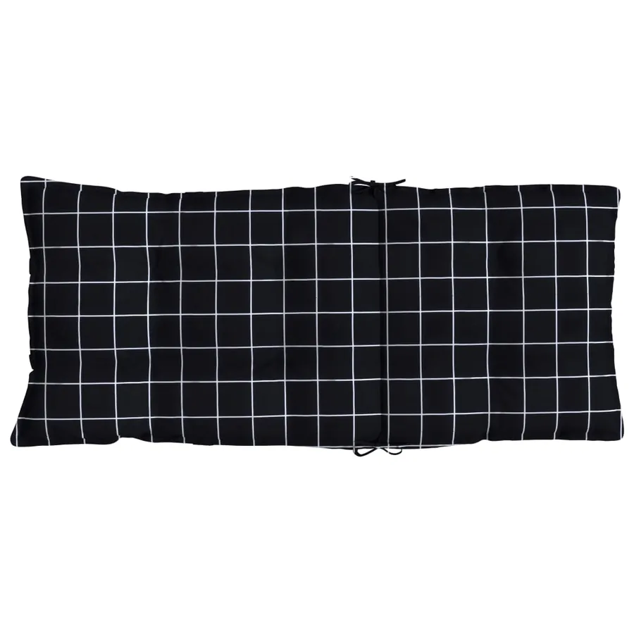 Coussins de chaise à dossier haut lot de 2 motif carreaux noir - 7