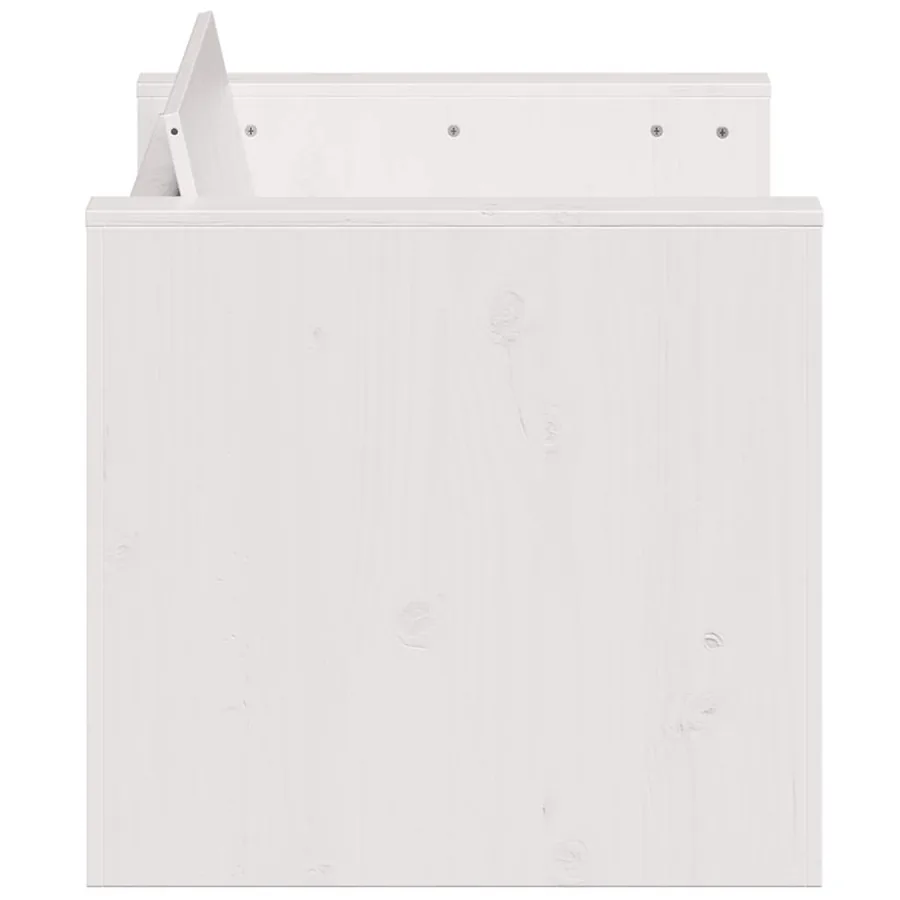 Canapé de jardin 2 places blanc 134x60x62 cm bois de pin massif - 5