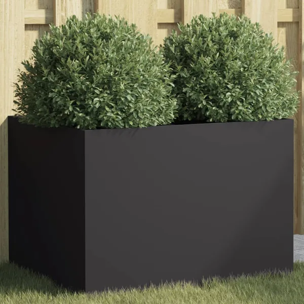 Jardinière noir 62x47x46 cm acier