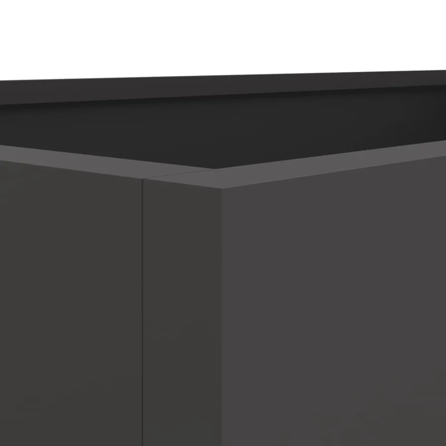 Jardinière noir 62x47x46 cm acier - 8
