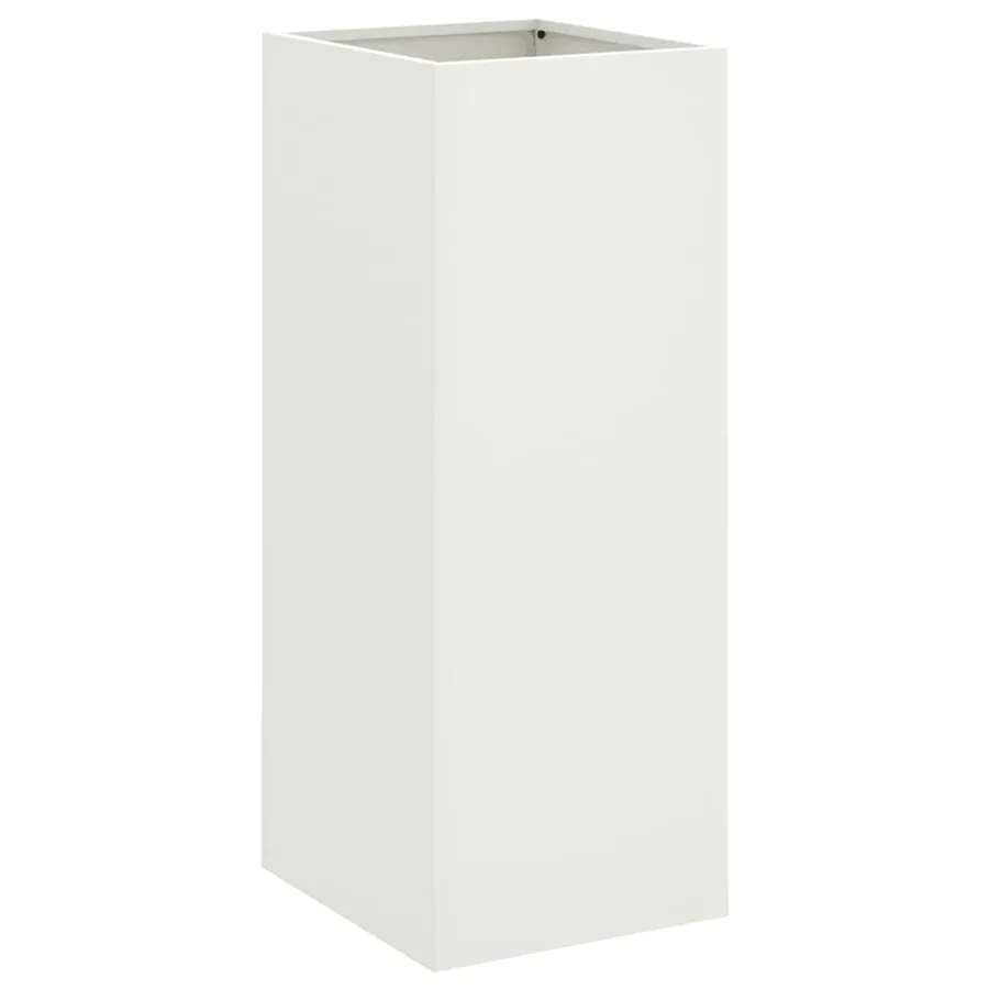 Jardinière blanc 32x29x75 cm acier - 2