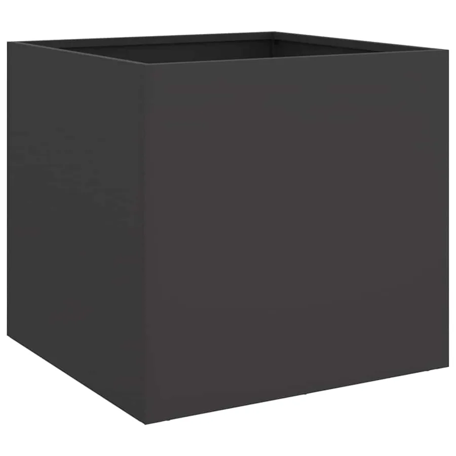 Jardinière noir 42x40x39 cm acier - 7