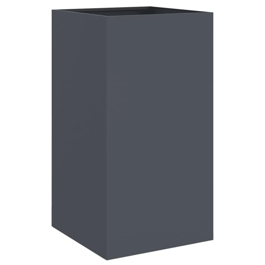 Jardinière anthracite 42x38x75 cm acier - 6