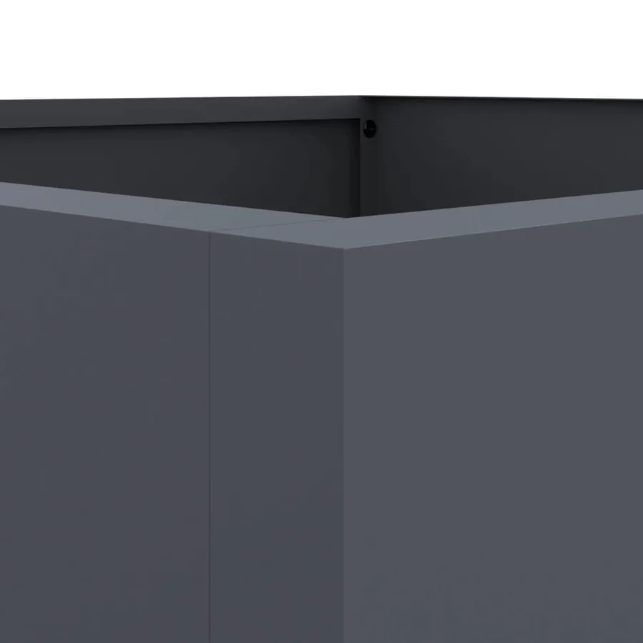 Jardinière anthracite 42x38x75 cm acier - 7