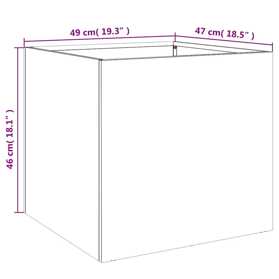 Jardinières 2 pcs argenté 49x47x46 cm acier galvanisé - 12