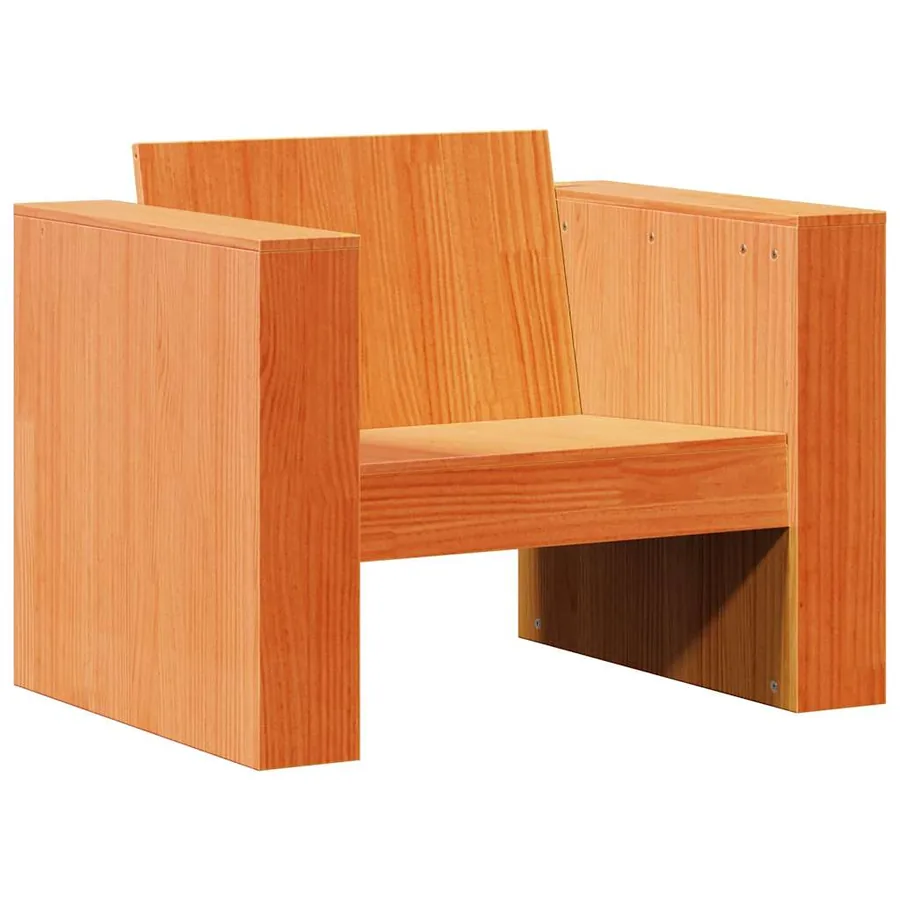 Canapé de jardin cire marron 79x60x62 cm bois de pin massif - 2