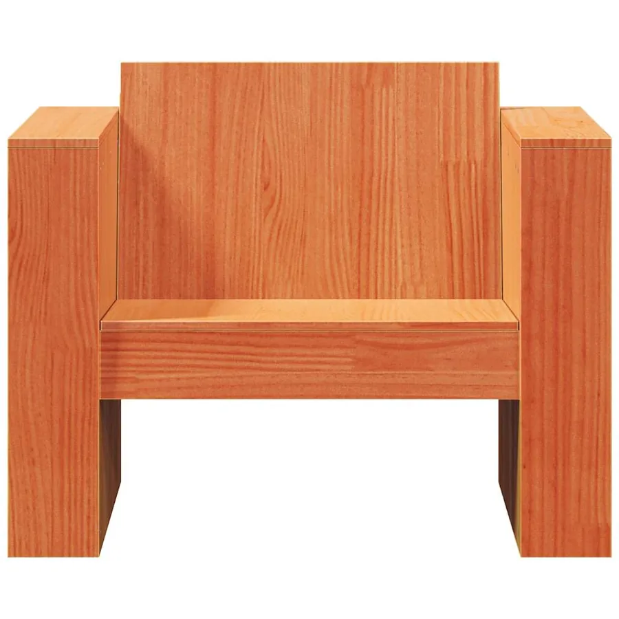 Canapé de jardin cire marron 79x60x62 cm bois de pin massif - 4
