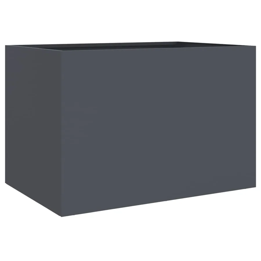 Jardinière anthracite 62x47x46 cm acier - 2