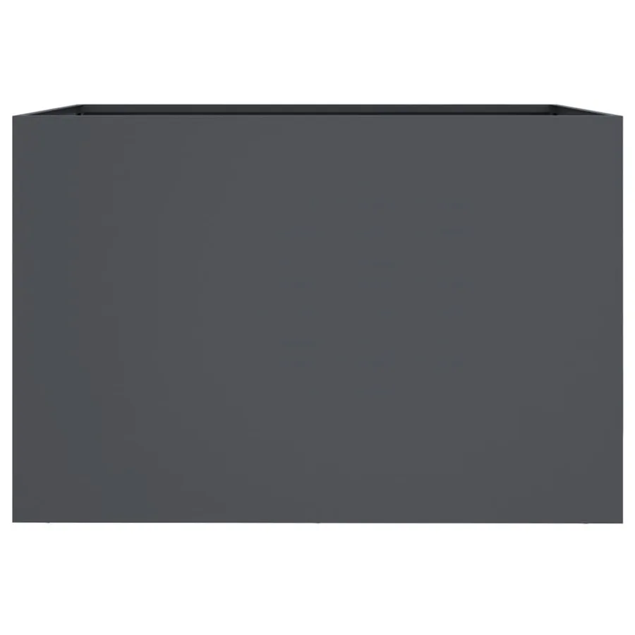 Jardinière anthracite 62x47x46 cm acier - 5