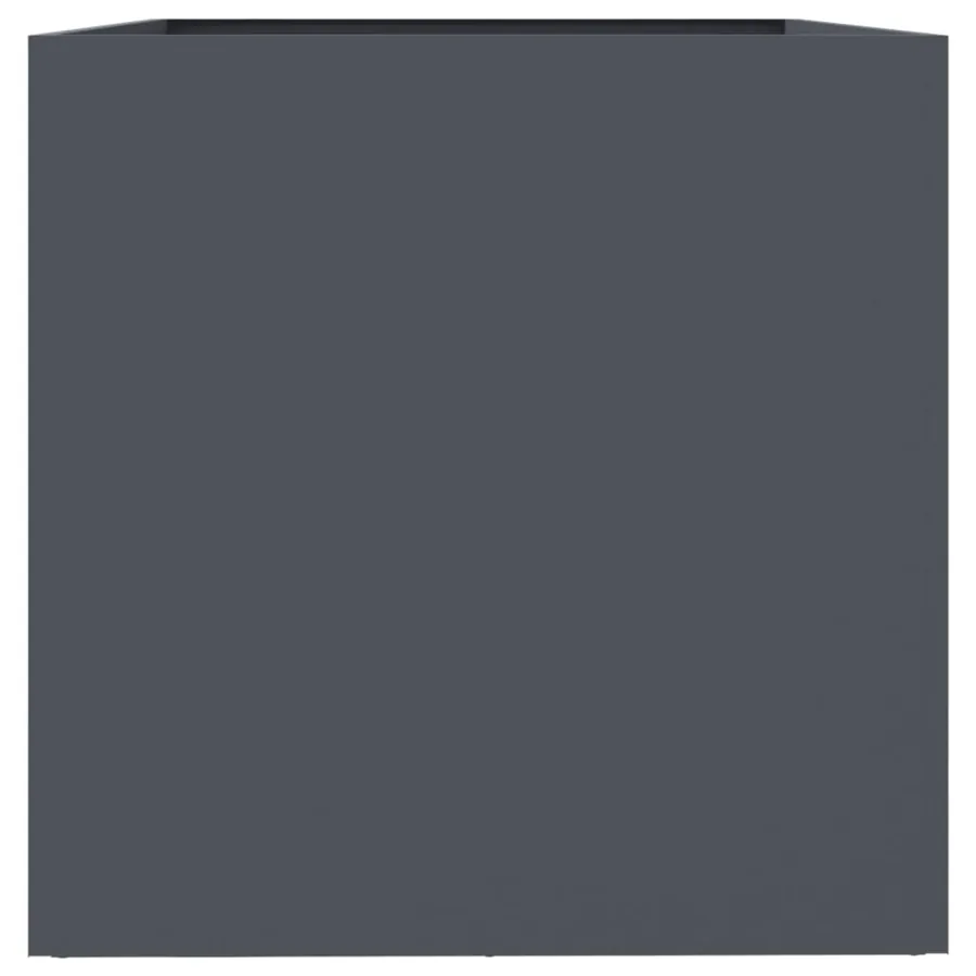 Jardinière anthracite 62x47x46 cm acier - 6