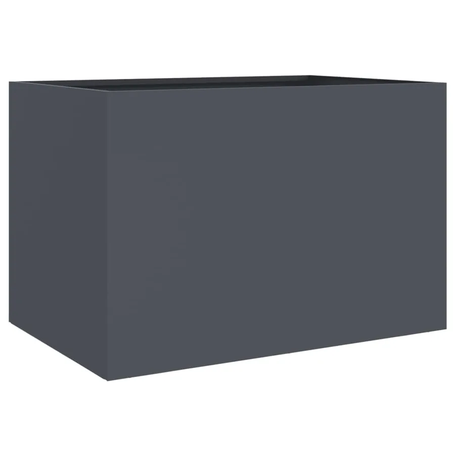 Jardinière anthracite 62x47x46 cm acier - 7