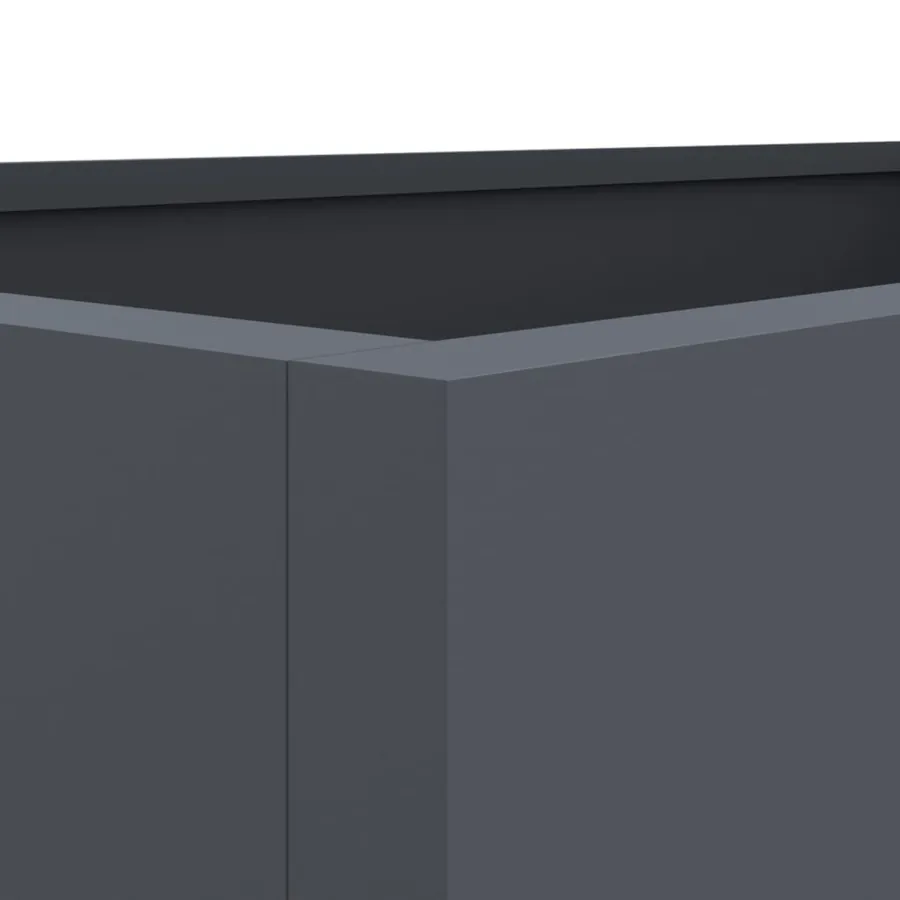 Jardinière anthracite 62x47x46 cm acier - 8